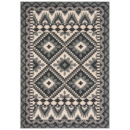 Safavieh 2 ft. 7 in. x 5 ft. Veranda Rectangle Power Loomed Area RugGrey & Beige VER096-3435-3